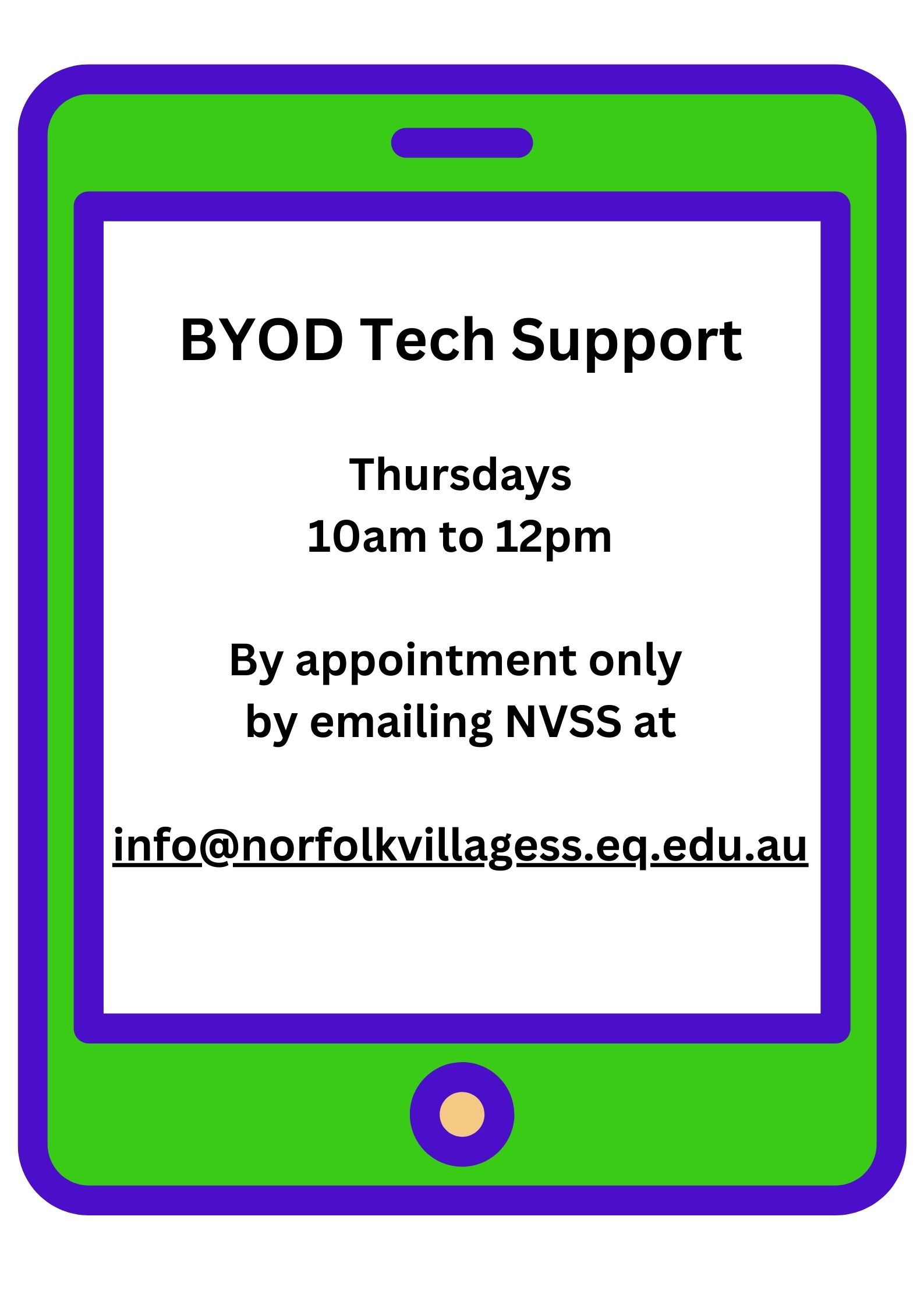 BYOD Tech Support by Appointment Only Thursdays 10am to 12pm (Poster).jpg